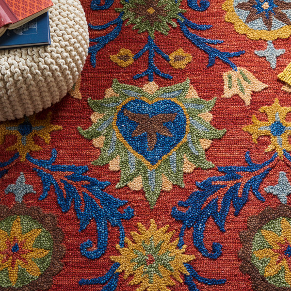 Langley Street Gulledge Handmade Red/Blue/Yellow/Green Rug & Reviews